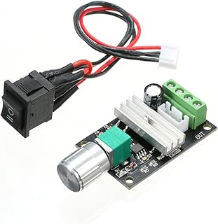 ERYUE Regulador de velocidade do controlador PWM da velocidade do motor da CC 6V 12V 24V 3A com interruptor reversível