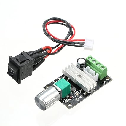 Muskan Enterprises -ME ME- DC 6V 12V 24V 3A Motor Speed Controller PWM Speed Regulator with Reversible Switch |