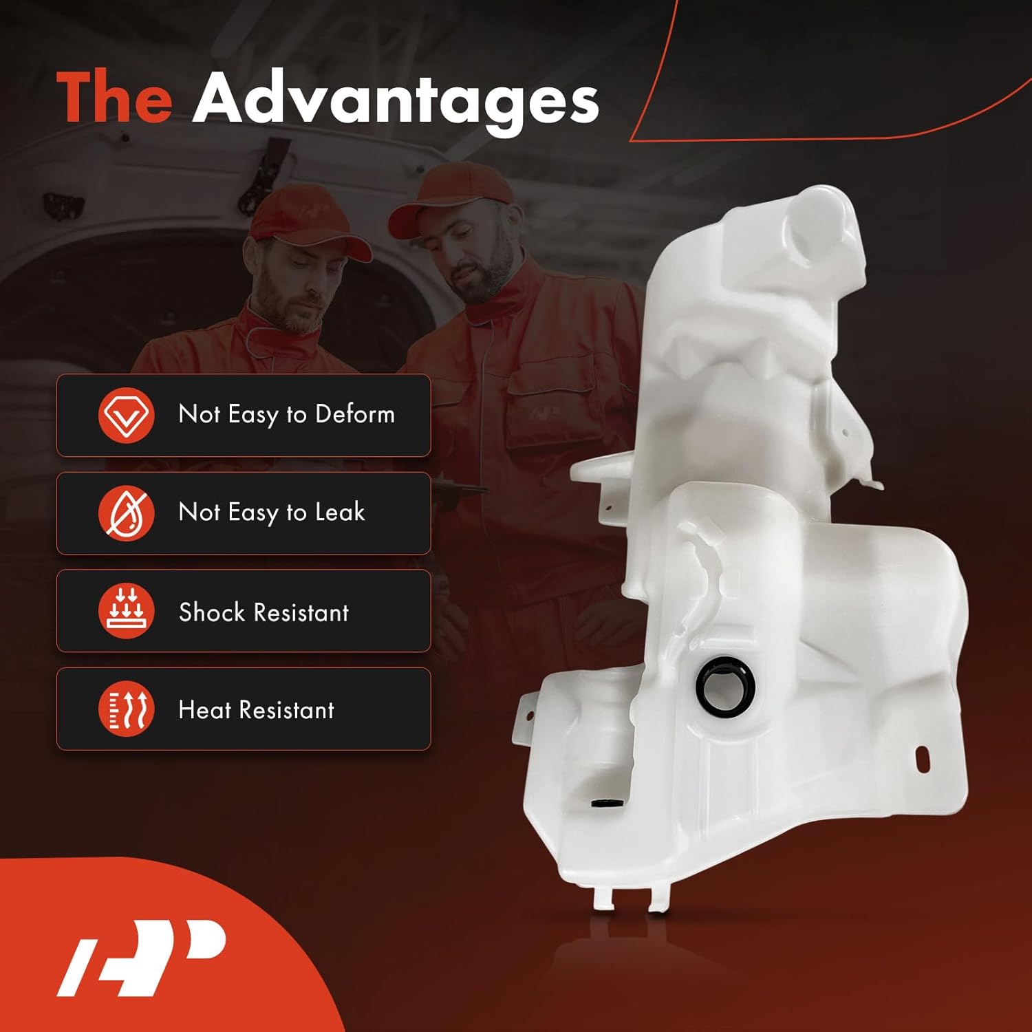 A-Premium Windshield Washer Reservoir Tank Assembly Compatible with Chrysler Pacifica 2017-2024, Voyager 2020-2024 - with Washer Reservoir