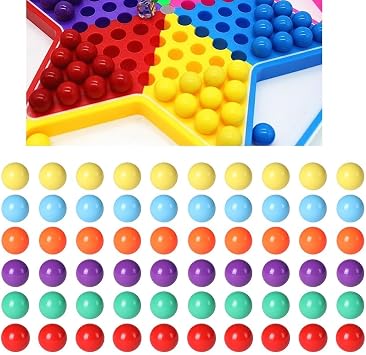 كرات بديلة للعبة الداما الصينية، 60 قطعة من الرخام البديل بلون واحد للعبة Marble Run،لعبة الرخام، ديكور DIY (5/8 بوصة/6 ألوان)