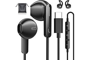USB-C Headphones for iPhone 15 Pro Max and Other Compatible Devices