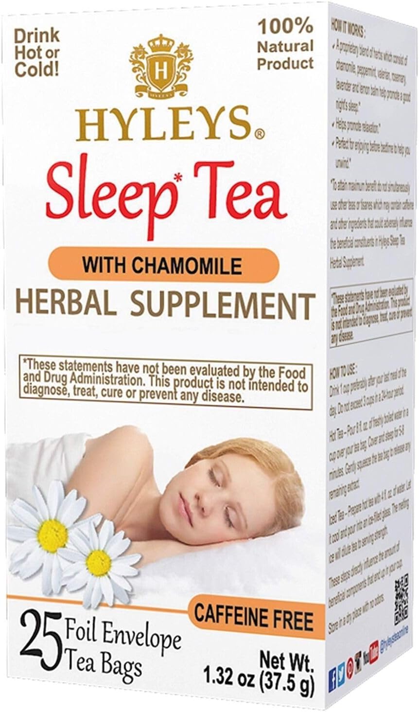 Hyleys Chamomile Tea - 25 Tea Bags (12 Pack - 300 Tea Bags Total) - Herbal, Caffeine-Free Sleepy Time Tea for Night and Bedtime Relaxation
