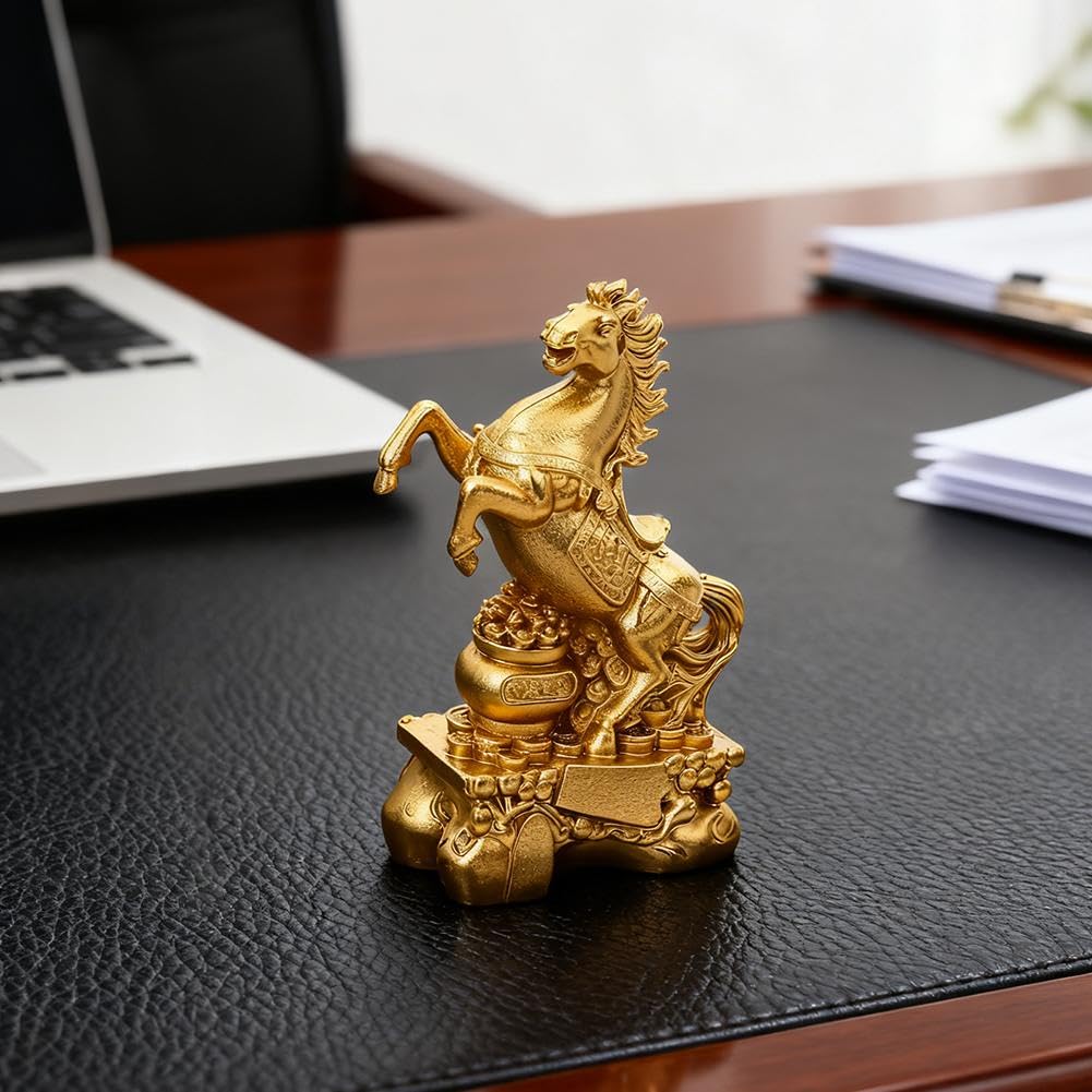 Gouden 2026 Souvenir - Kunsthars Chinees Paardenbeeld