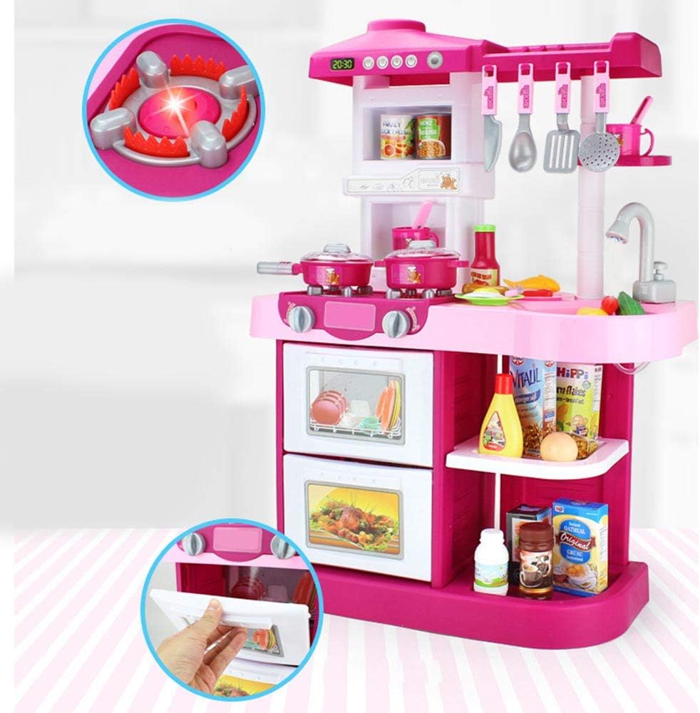 Giochi d'imitazione e accessori di travestimento BAKAJI Cucina Giocattolo  per Bambini con Fornello Funzionante Luci e Suoni Forno e Lavastoviglie  Apribili Lavello e 30 Accessori My Little Chef Gioco Inclusi Dimensione 52