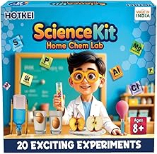 HOTKEI Educational Chemistry Science Experiment Kit Games Gift Toys for Kids Boy Girl Aged 8 10 12 Year STEM Scientific Lab Kit Project Toy Birthday Gifts for Boys Girls Home Chem Lab Toy Science Kit