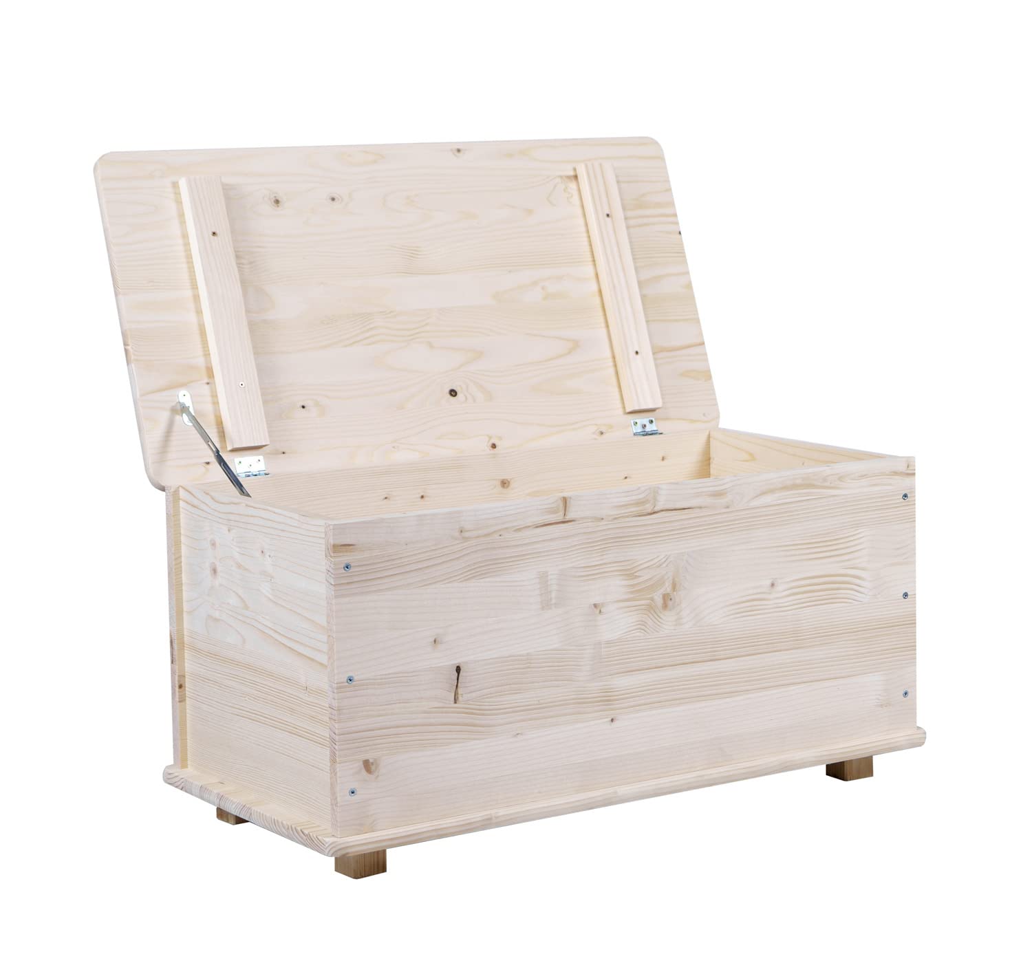 Arredo Stock Baule Contenitore portatutto in Legno (90x45x45 cm)