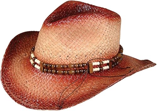 Rhode Island Novelty Sombrero de vaquero enrollado con banda de cuentas, uno por pedido