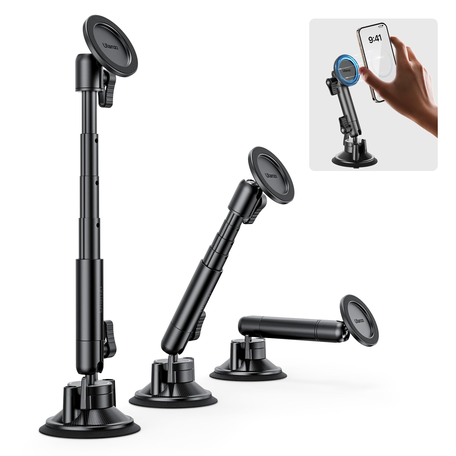 Phone Holder For Car Jemey Strong Suction Cup Magnetic Phone