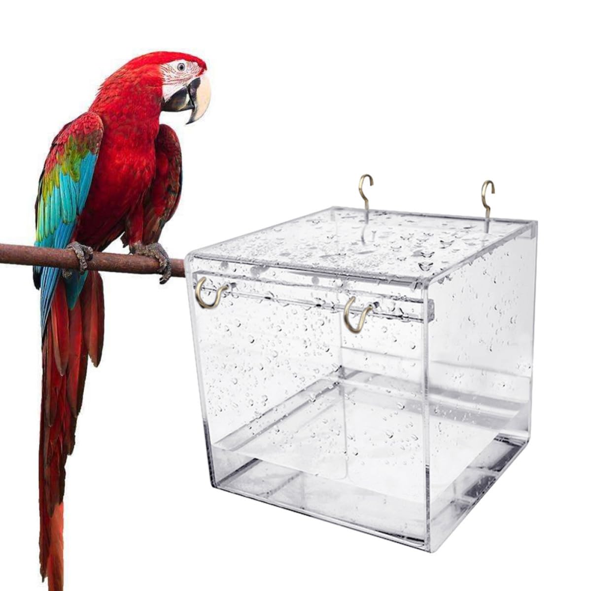 Abgedeckter Vogelbadkäfig aus Kunststoff für Kleine Vögel und Kanarienvögel