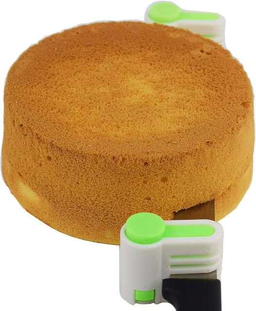 2PCS DIY Cake Slicer , Stratification Auxiliary , Bread Slice , Toast Cut, 5 Layers Leveler Slicer , Kitchen Fixator Tool (2, Green)