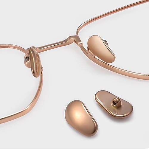 Miniatura 8 de 2 pares de almohadillas de nariz de metal atornilladas, piezas de nariz antideslizantes de titanio, almohadillas de repuesto para lentes de sol con