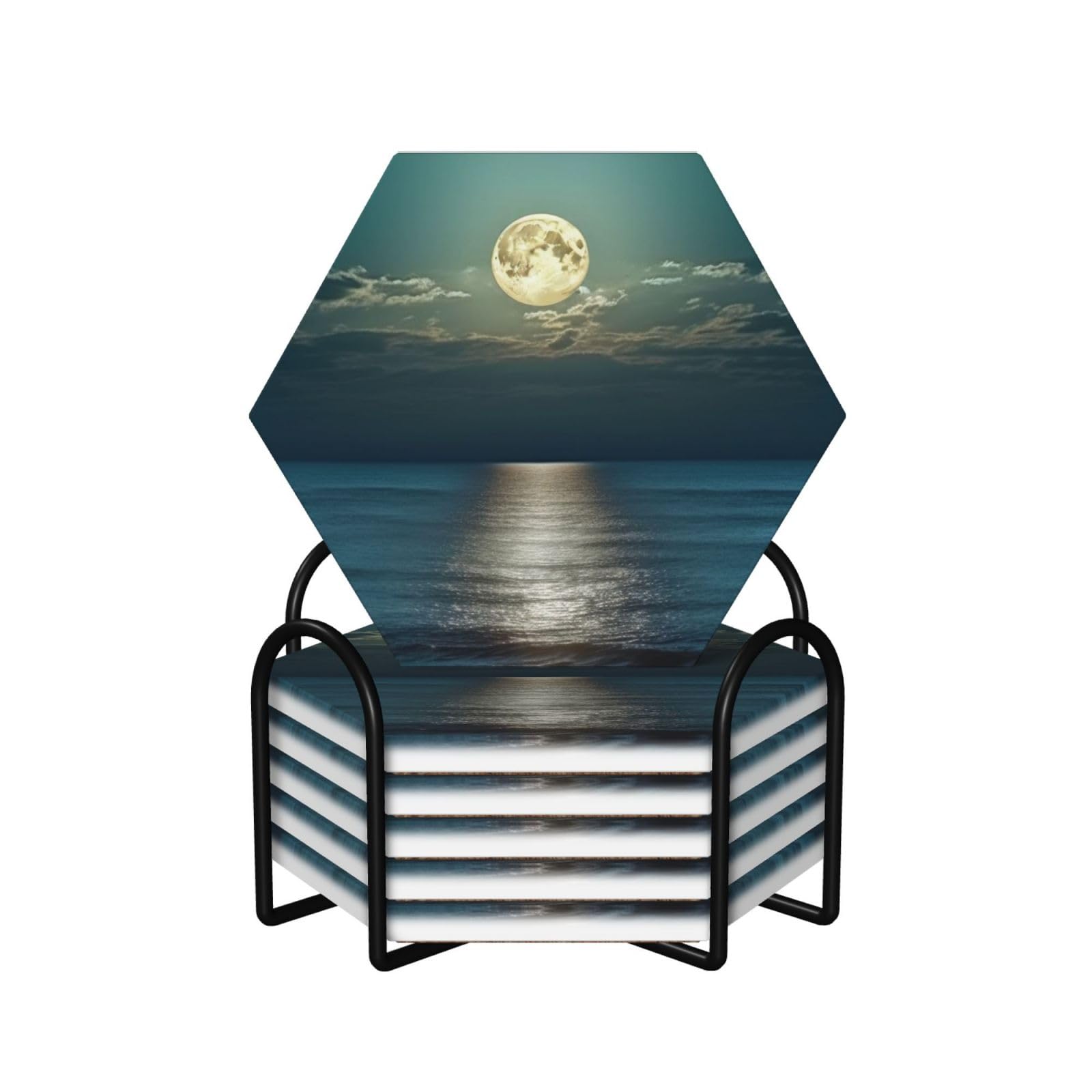 Dessous de verre céramique absorbant liège anti-rayure avec support