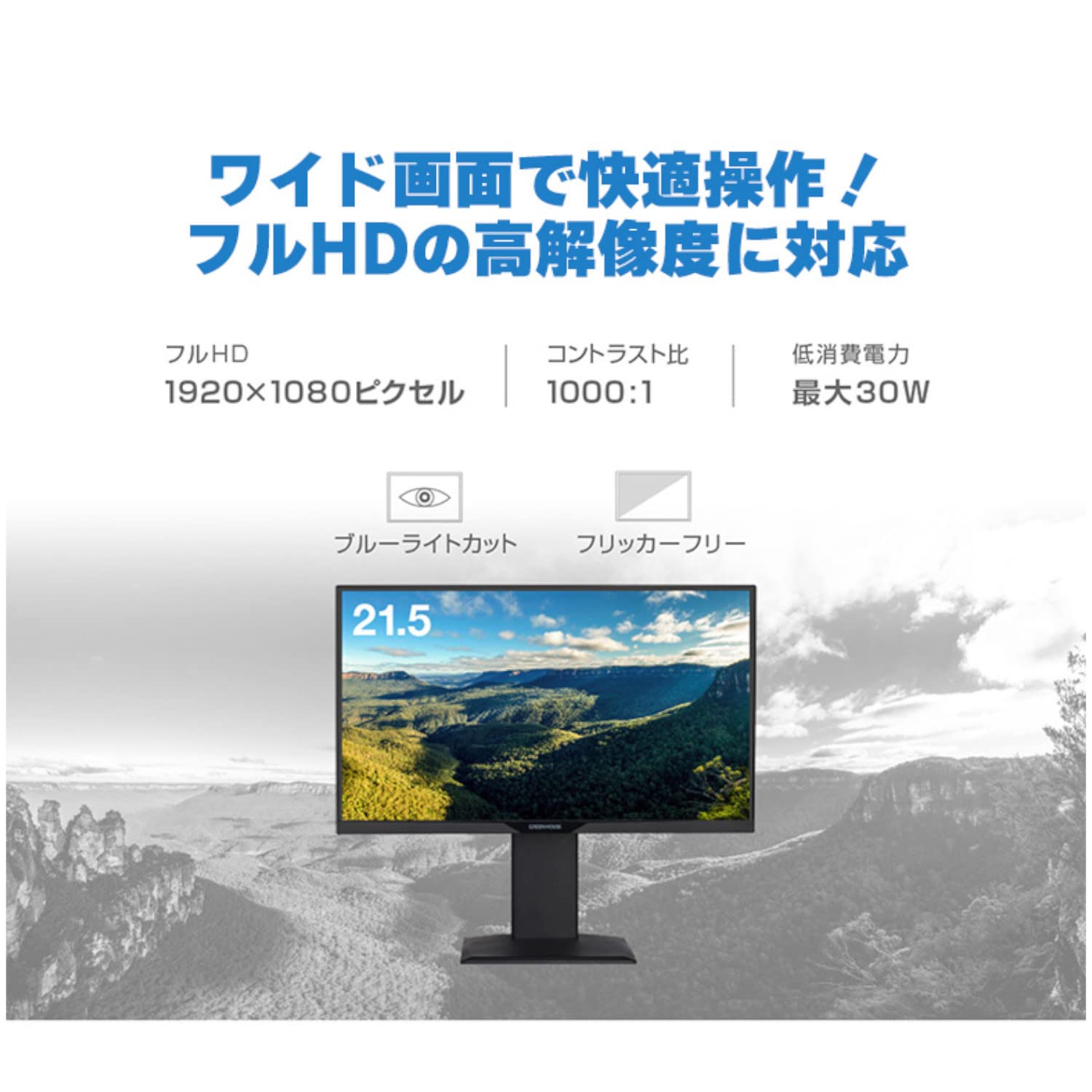 Amazon.co.jp: グリーンハウス モニター 21.5インチ ワイド液晶