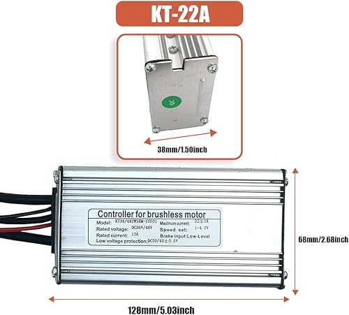 Miniatura 4 de Controlador de motor sin escobillas KUNTENG KT controlador eléctrico de motor CC sin escobillas impermeable controlador de bicicleta eléctrica de 9