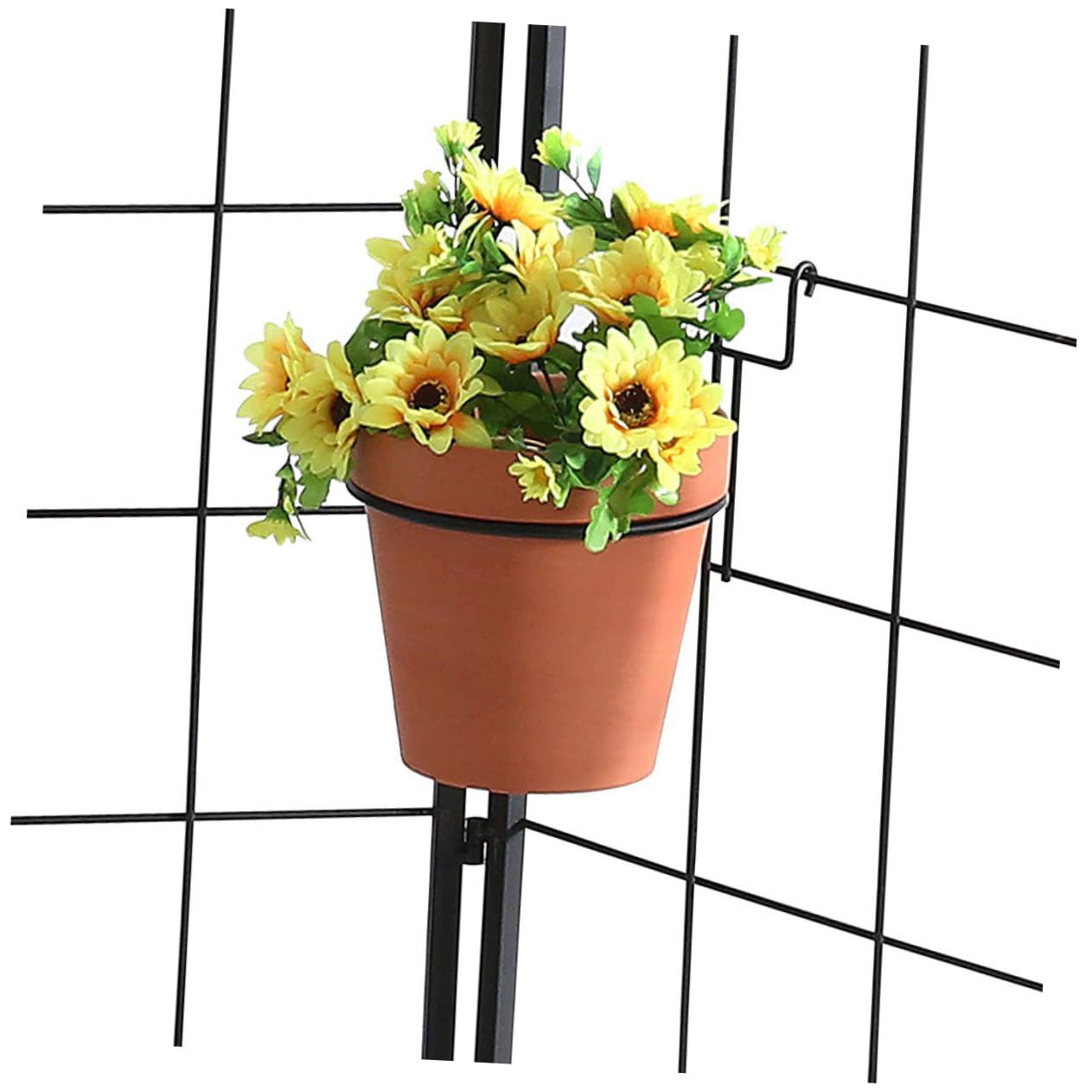CIYODO Outdoor Wall Hanging Planter Sturdy Iron Flower Stand Plant Holder Indoor