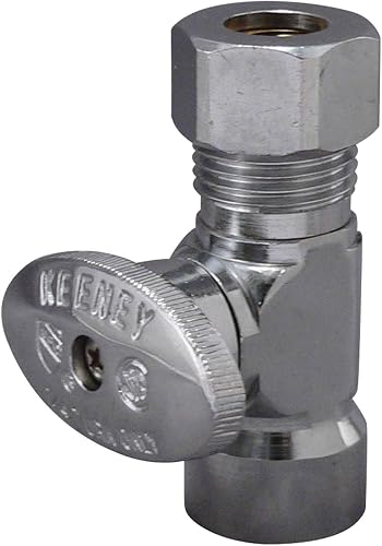 Keeney 2058PCLF 1/2" FIP X 3/8" Straight Quarter Turn Valve