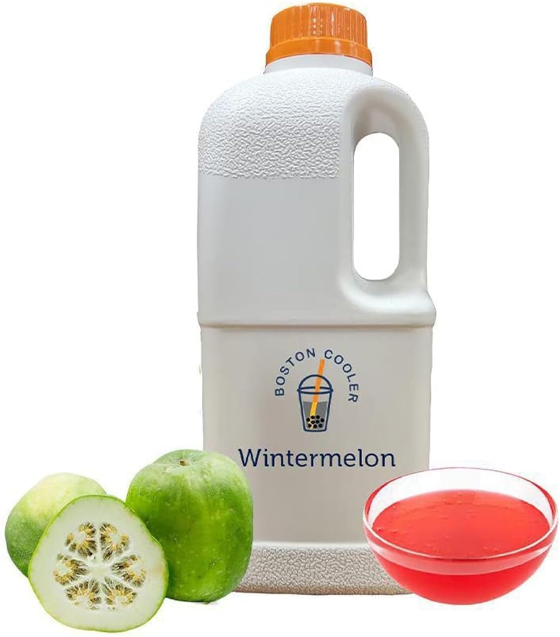 BOSTON COOLERS Premium Wintermelon Syrup 1.9 Ltr – Perfect for Bubble Tea, Milk Tea, Boba Tea, Smoothies & Fruit Teas – Sweet Wintermelon Flavor, Easy-to-Mix, Ideal for Cafes & Home Use