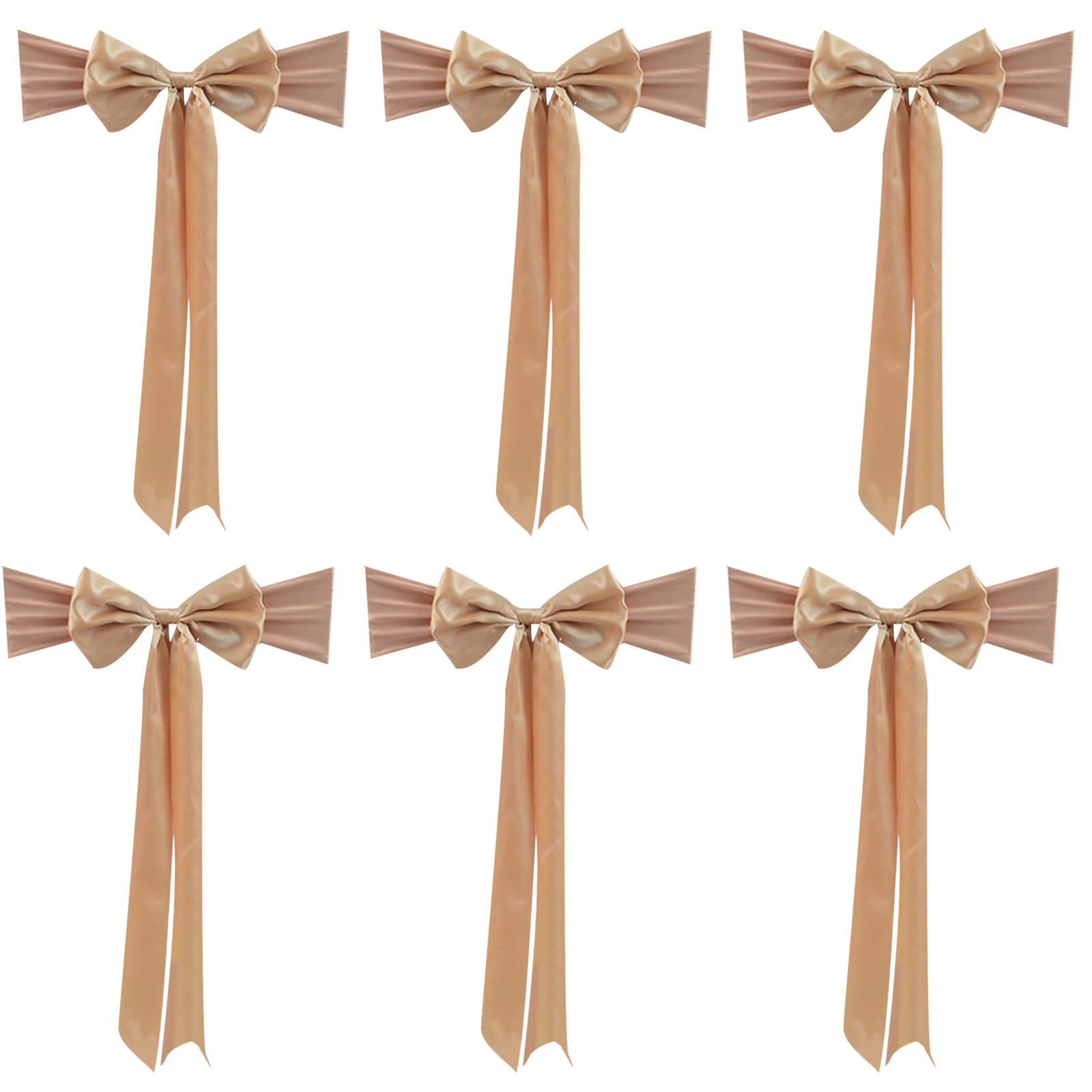 Hsioluted Chair Back Cover Chair Ribbons with Extended Tail Ribbon for Wedding Enhances Event Space Decoration Decorations