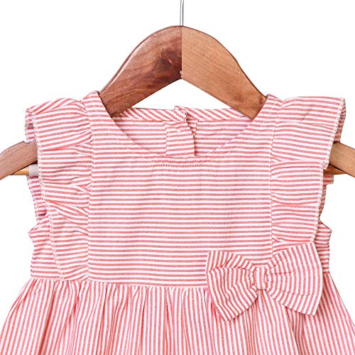 Image of Nino Bambino 100% Organic Cotton Floral Print Square Neck Tunic Dress with Shorts for Baby Girls