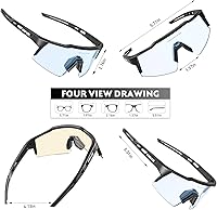 Vista 5 de KAPVOE Gafas de ciclismo fotocromáticas MTB Gafas de sol transparentes para bicicleta de montaña, gafas de transición, deportes de béisbol y correr