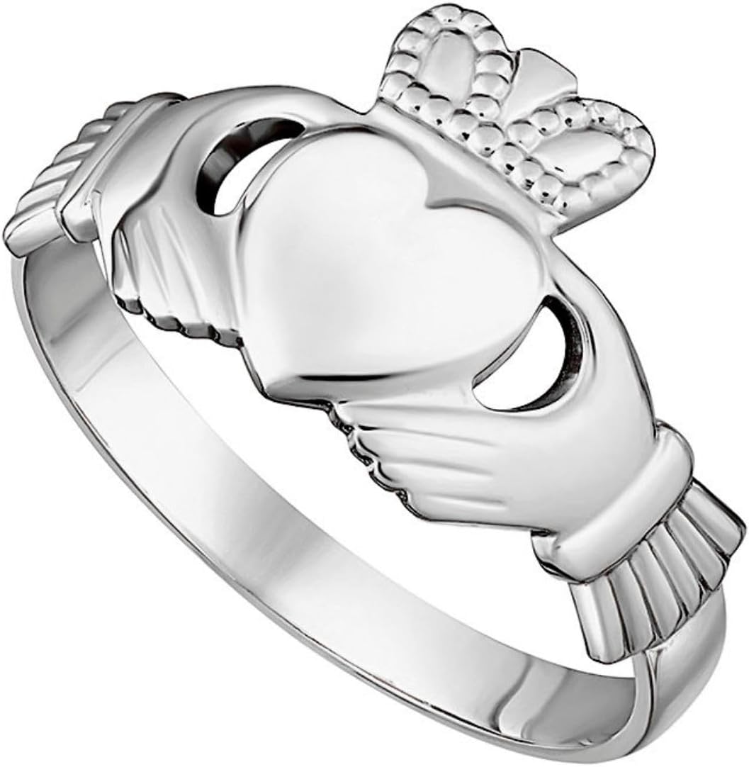 Biddy MurphyWomens Claddagh Ring Made in Ireland Classic Sterling Silver Traditional Claddagh Design Fine Details Made in Co. Dublin by Maker-Partner Solvar