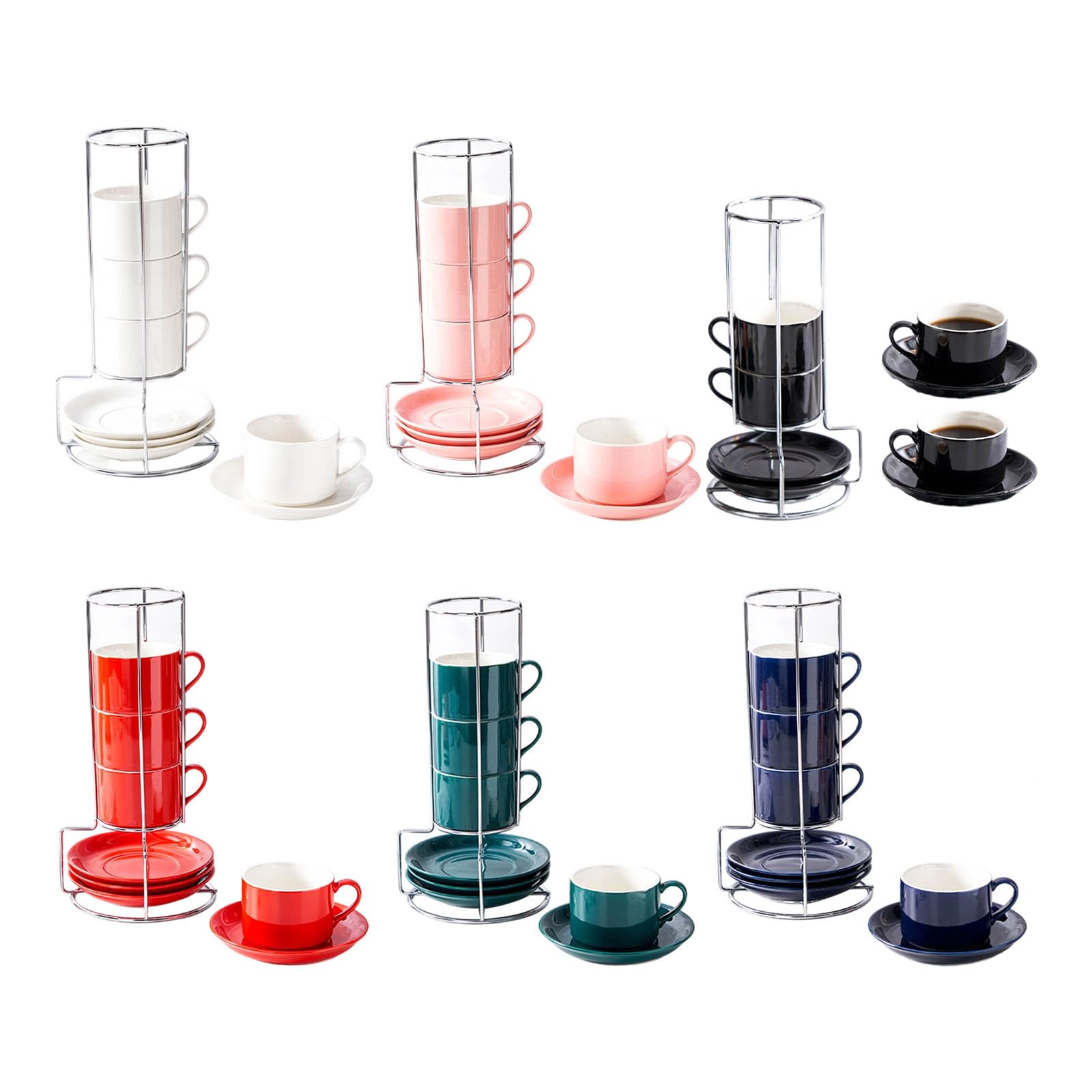 Set di tazze e piatti in ceramica verde da 226,8 g, sostanza non mortale, sedicento bevande calde e fredde, ideale per uso quotidiano in terracotta