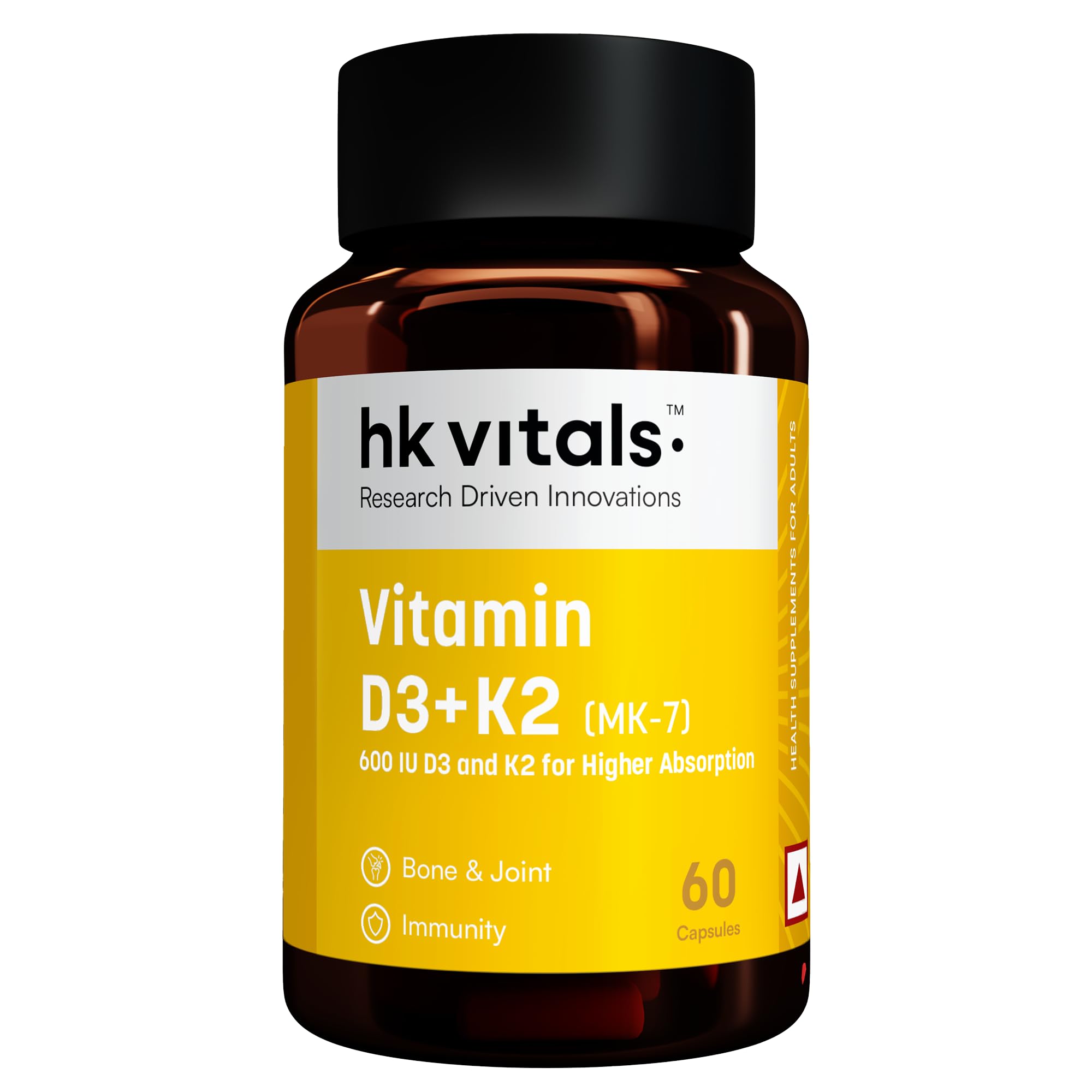 HealthKart hk vitals Vitamin D3 (600 IU) (60 Capsules) | With Sunflower Oil, Promotes Calcium Absorption | Bone Health, Muscle Strength & Immunity-picture-29