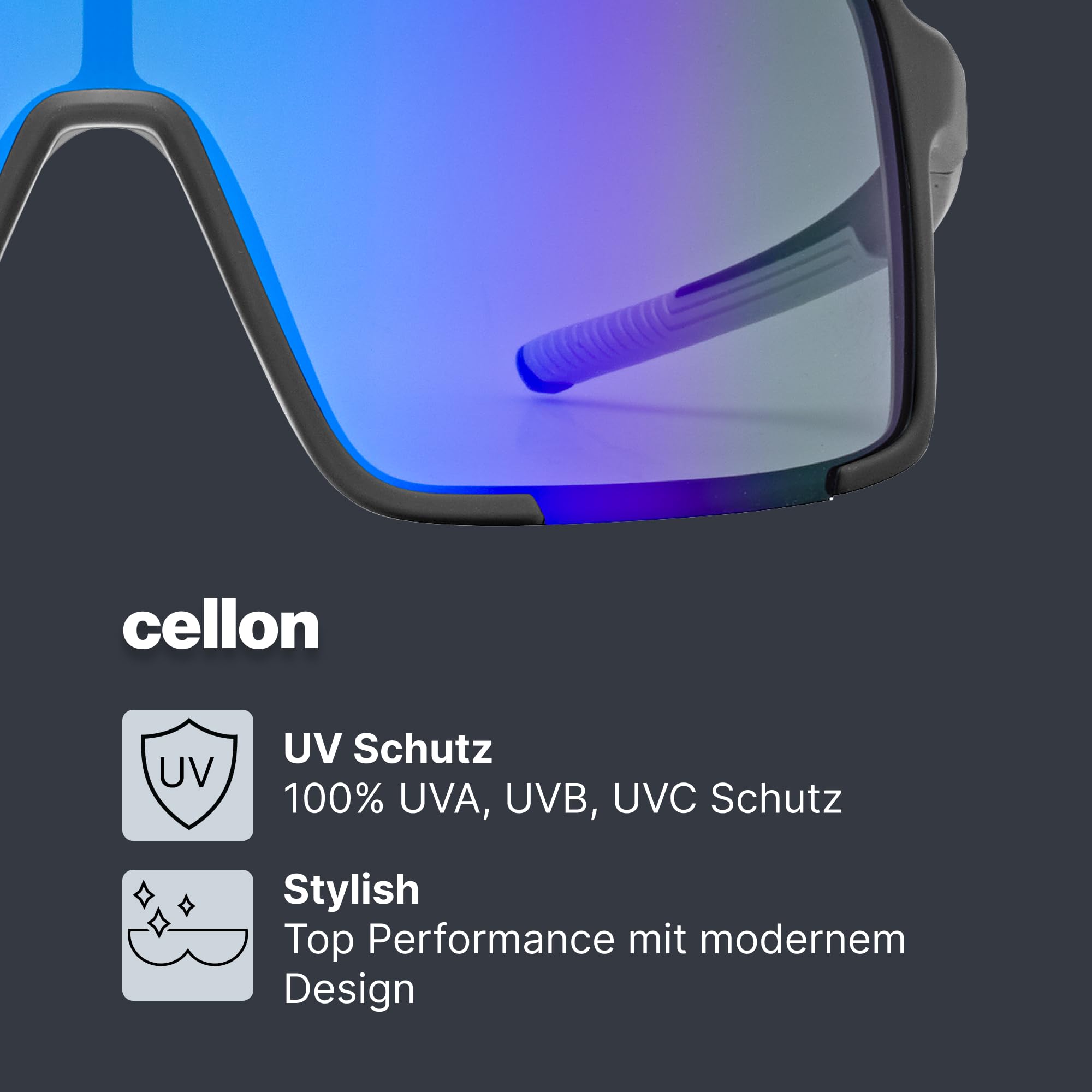 Uvex cellon Sportbrille Sonnenbrille – Ultraleicht mit 100% UV400 Schutz