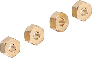 Shanrya Adaptadores sextavados de roda RC, adaptadores sextavados de latão RC linda aparência para instalar acabamento requintado, conveniente de instalar para Axial (6 mm)