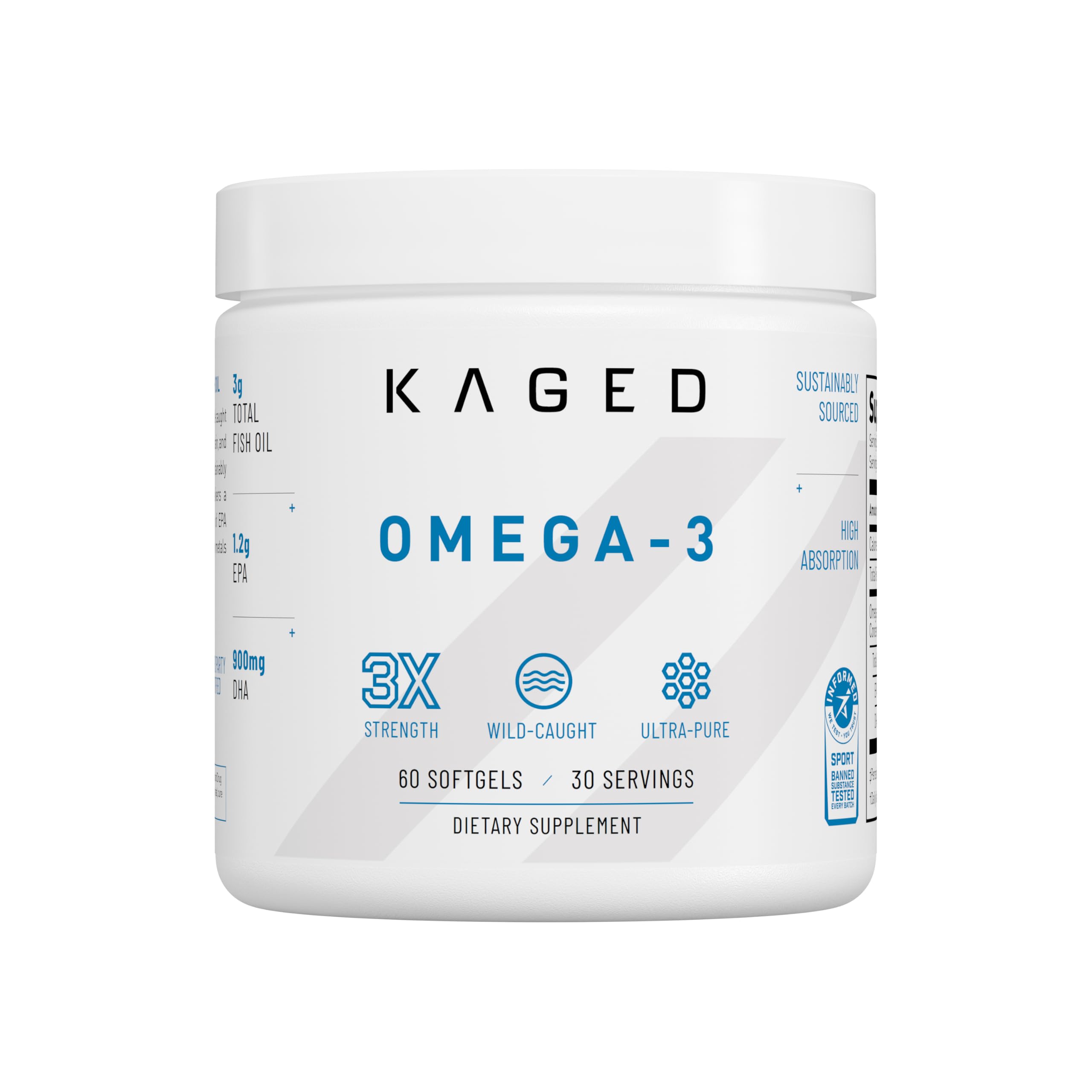 Kaged Omega 3 Softgels | Unflavored | 30 Servings