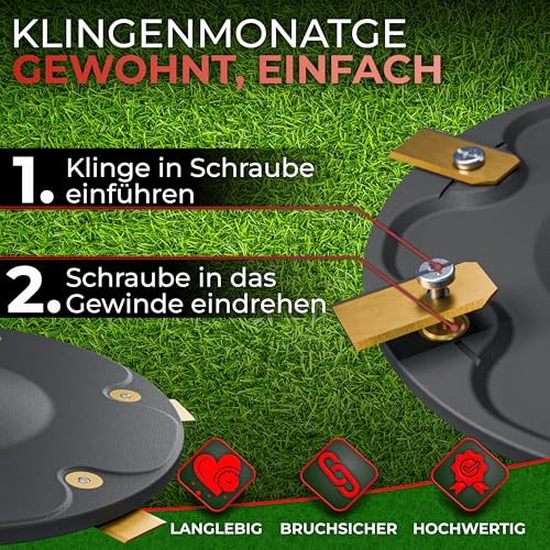 6er Messerscheibe kompatibel mit Segway Navimow Mähroboter i105E, i108E, i110n, i205 AWD, i208 AWD - Premium Mähteller aus glasfaserverstärktem Kunststoff für 6 Klingen