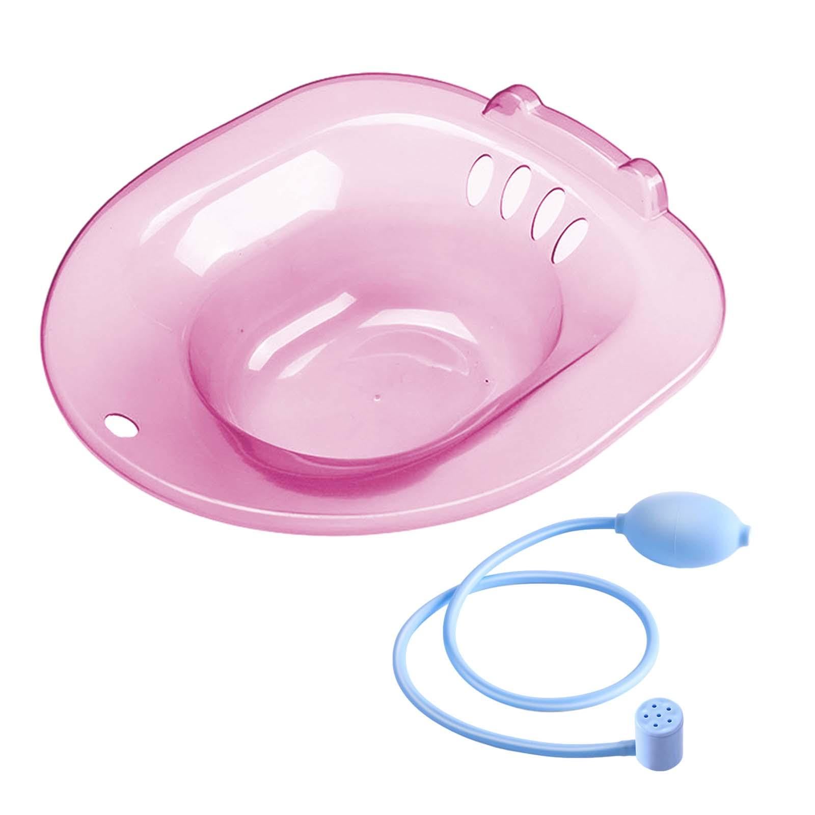Siede Bagno Bidet Hip Bath Portatile con sciacquone Comodo Sedile del WC Lavabo Ciotola Lavabo per la Pulizia per WC da Viaggio, Rosso B