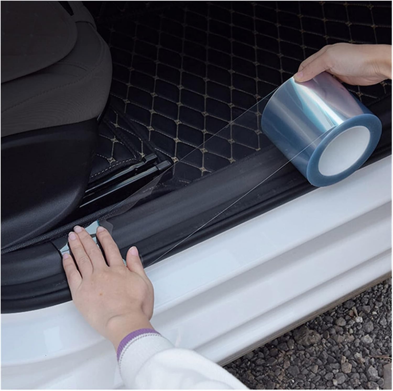 AANAN Car Door Protectot Sticker Rhino Protective Film Car Bumper Hood Paint Protection Stickers Anti Scratch Film Anti-Kick Film(20cmx300cm)