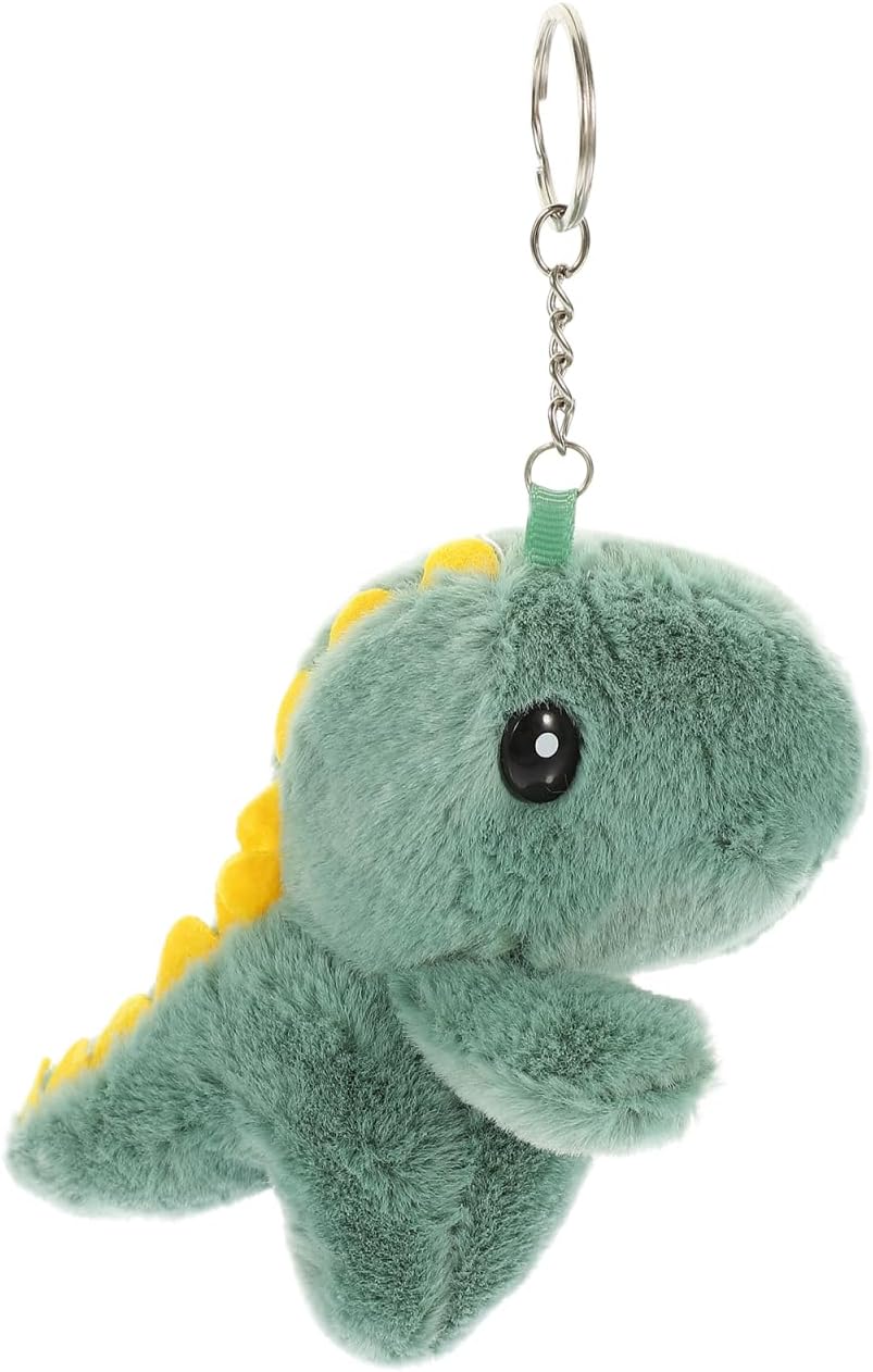 Cute Plush Dinosaur Keychain Pendant Lightweight Animal Key Ring for Handbag Purse Backpack Decoration Gift Accessory