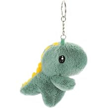 Cute Plush Dinosaur Keychain Pendant Lightweight Animal Key Ring for Handbag Purse Backpack Decoration Gift Accessory