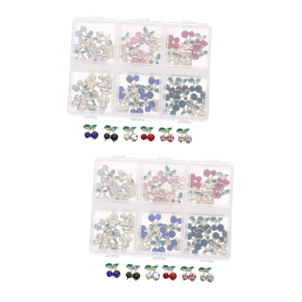 Mipcase 120pezzi Charm Per Unghie Con Cristalli Di Decorazioni Eleganti Per Nail Art Accessori Per Unghie Strass Per Feste e Occasioni Speciali