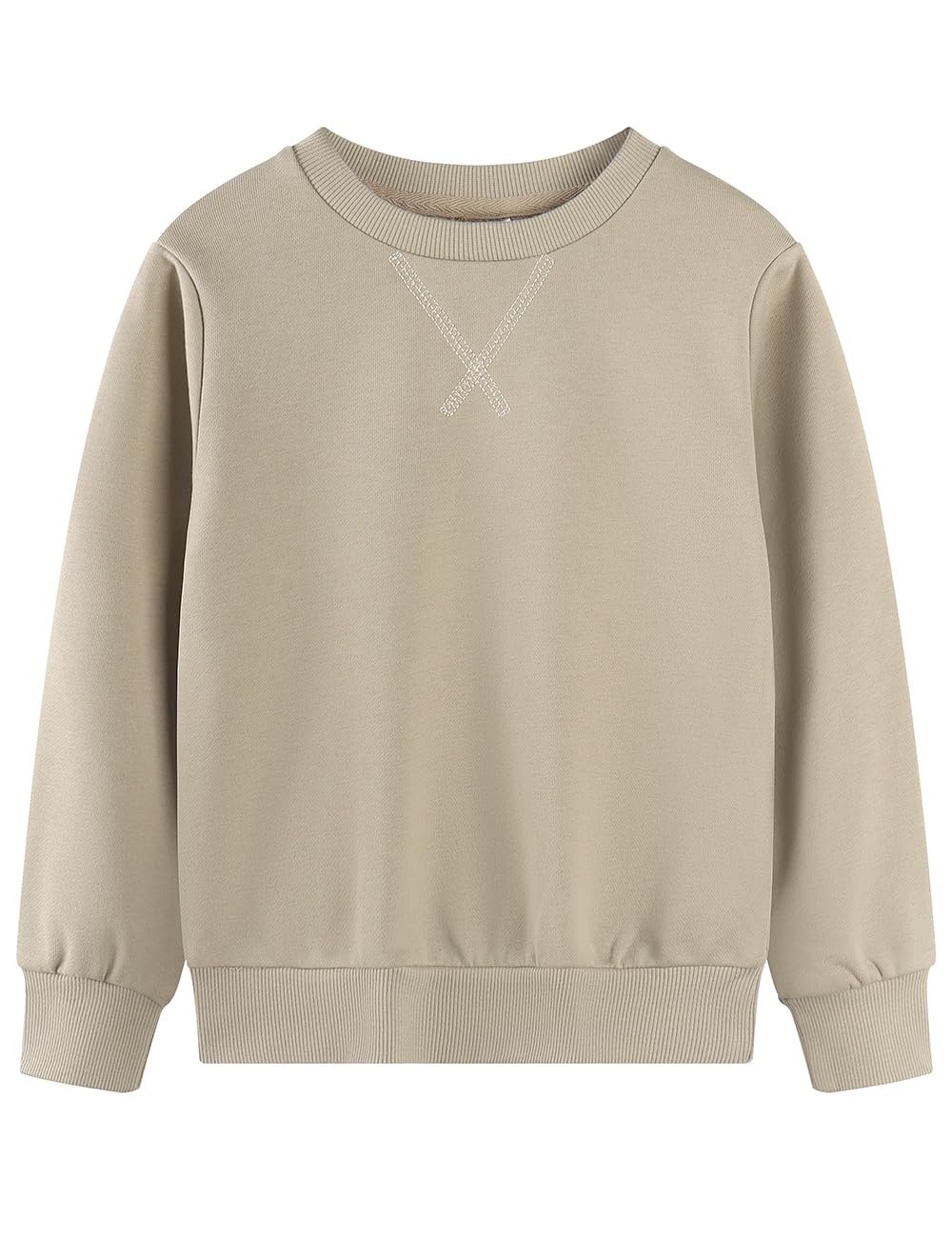 Spring&amp;Gege Youth Basic Sport Crewneck Pullover Sweatshirts for Children（3-14 Years）