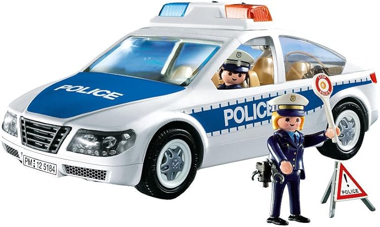 Playmobil - 5184 - Jeu de Construction - Voiture de Police avec Lumi?�res Clignotantes : Amazon 