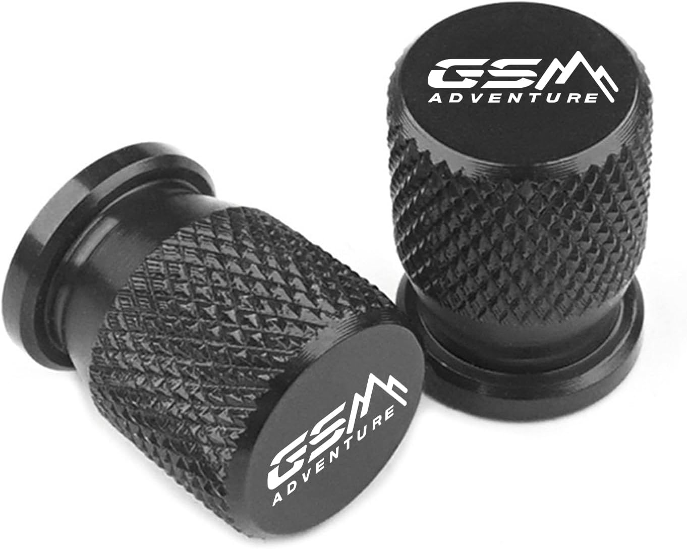 Black Aluminum Valve Caps for BMW GS/ADV Motorcycles (R1200GS R1250GS F850GS etc.)