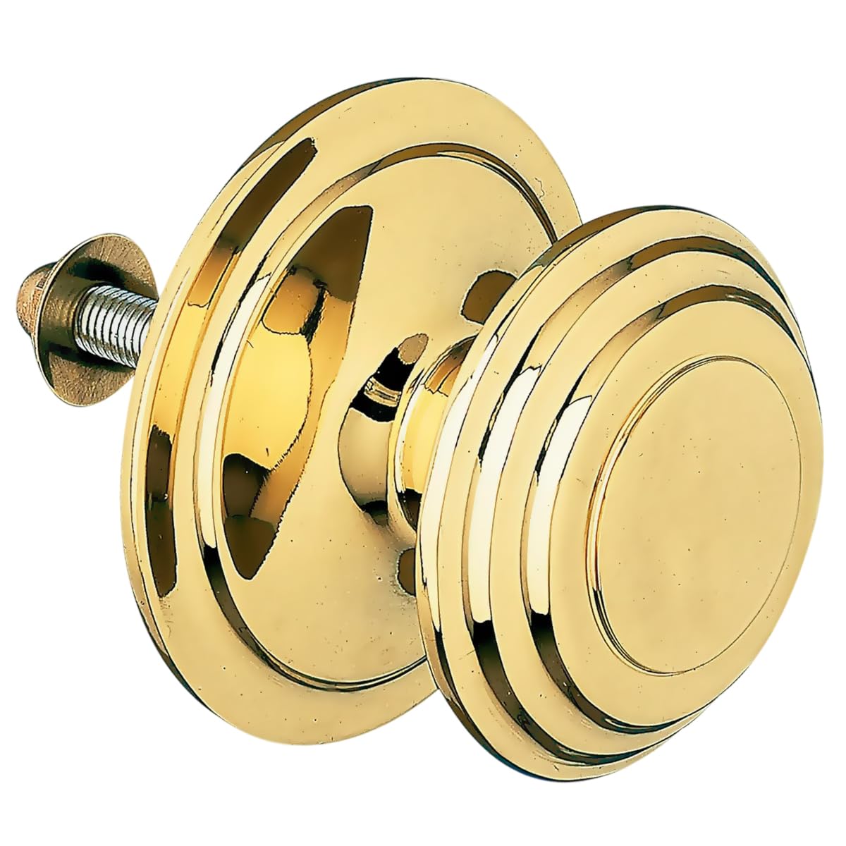 Amig - Bouton de porte | Fabriqué en laiton | Poignée : Ø76 mm | Or | Solide | Résistant au frottement, à la rouille et à la corrosion