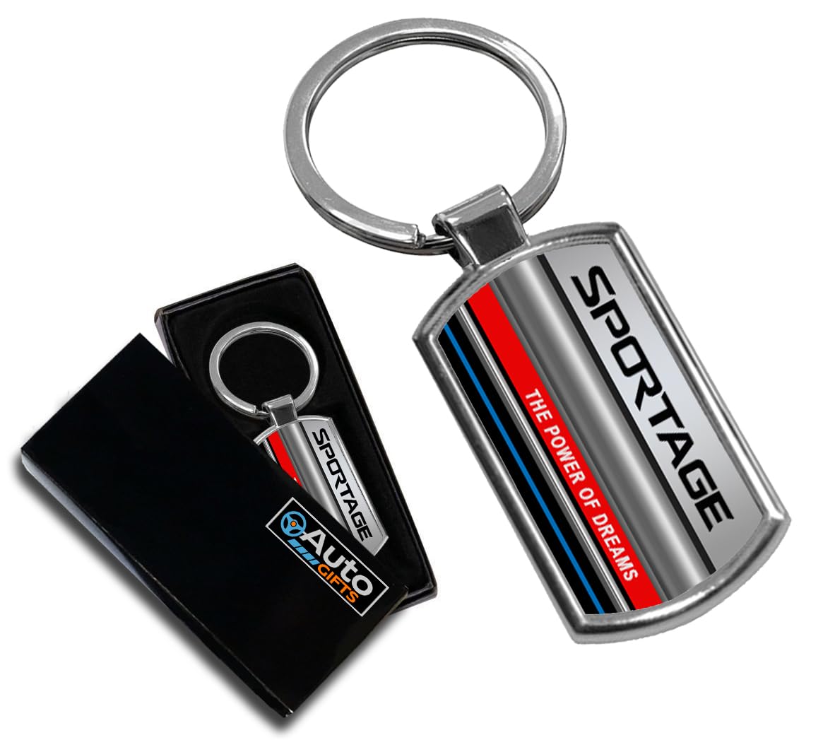 CARGIFTA CAR KEYRING KEY CHAIN RING FOB METAL COMPATIBLE WITH SPORTAGE