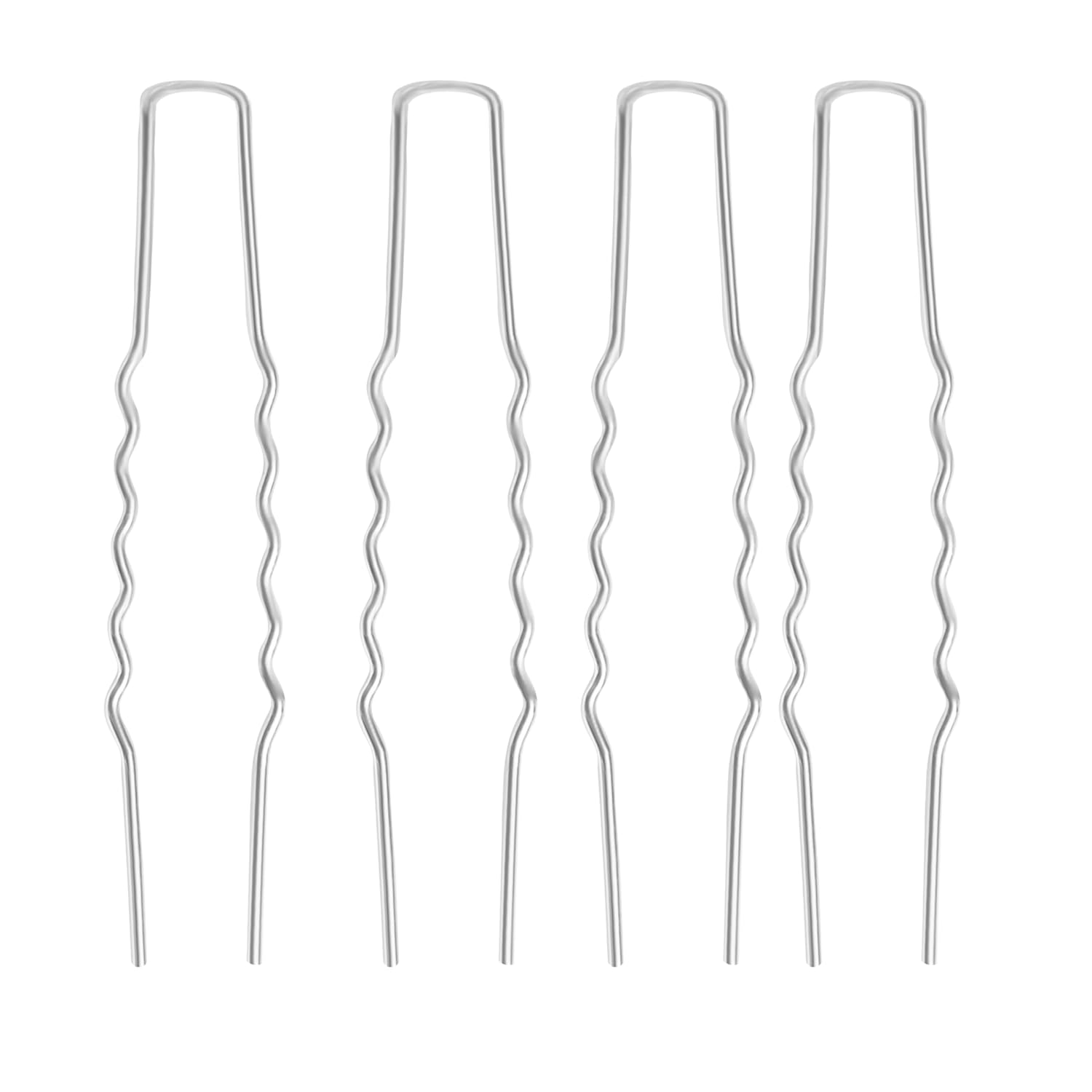 SATRA TRADERS (Size : 62mm 25PCS) U Shape Hair Pins,Juda Pins for Bun Decoration Diy Hair Accessories Making Raw Material (Silver)