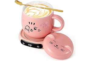 Bsigo Smart Cute Cat Coffee Mug Warmer Plate for Desk