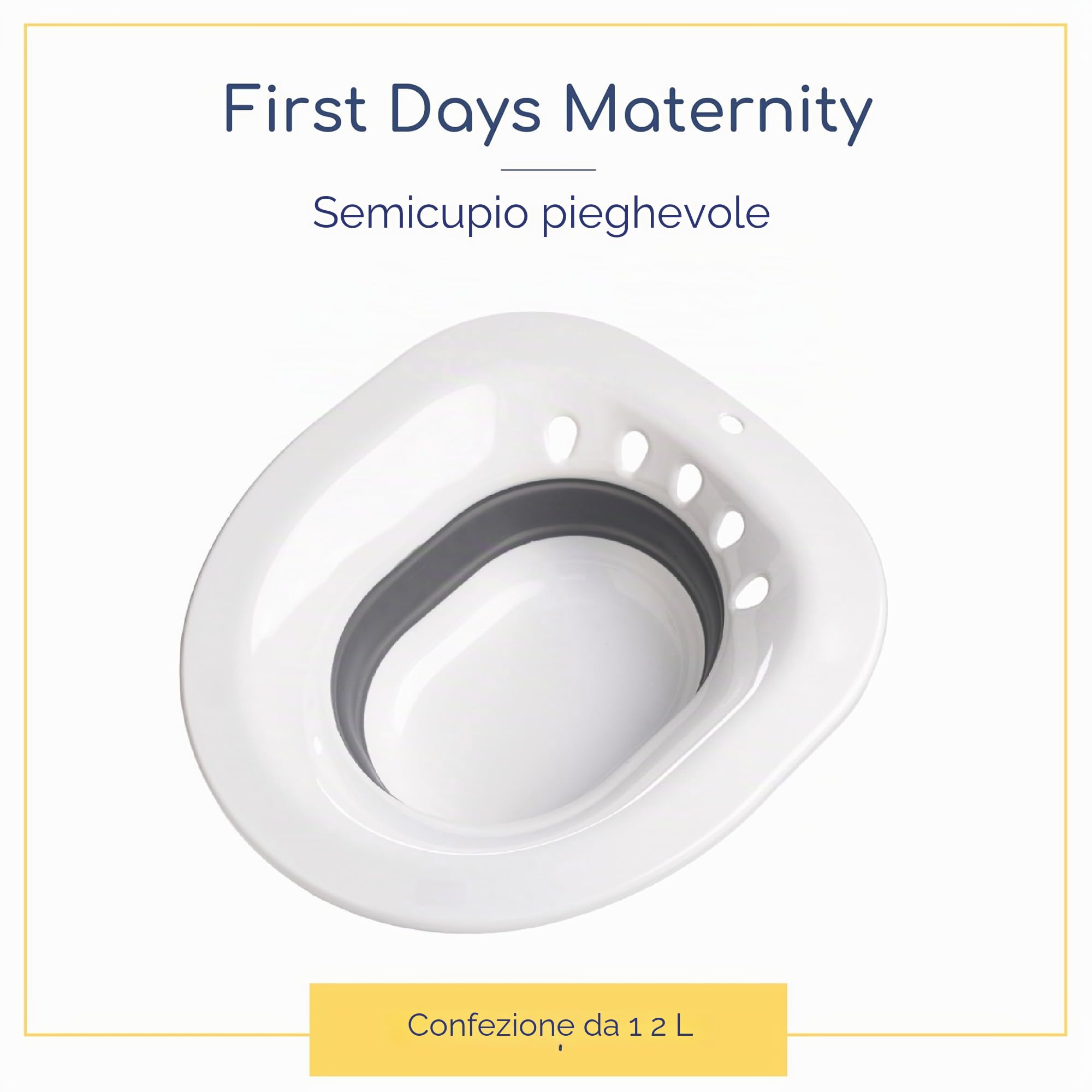 FIRST DAYS MATERNITY - Sitz Bath, Bidet portatile per lenire le emorroidi e i disturbi postpartum, si piega in modo piatto per riporlo facilmente