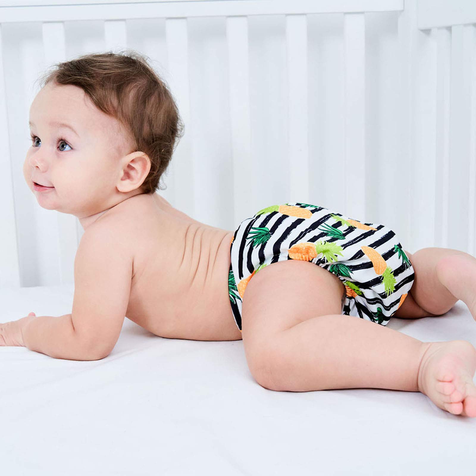 Walaka Couche Lavable Bébé-Pack couches lavables qualité supérieure - 5 couches unisexe taille unique ajustable nouveau né à 3M-3 Ans (A)
