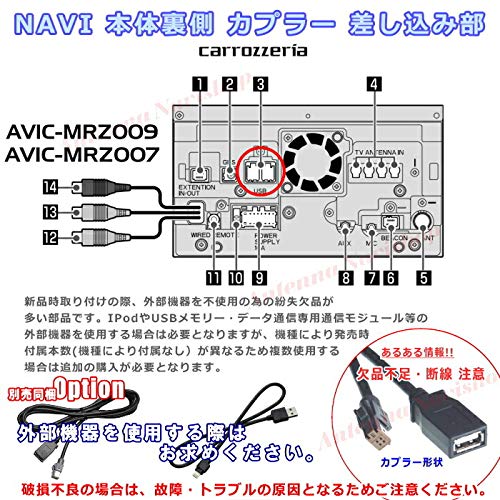 Amazon.co.jp: Pioneer Carrozzeria AVIC-MRZ009 Genuine USB