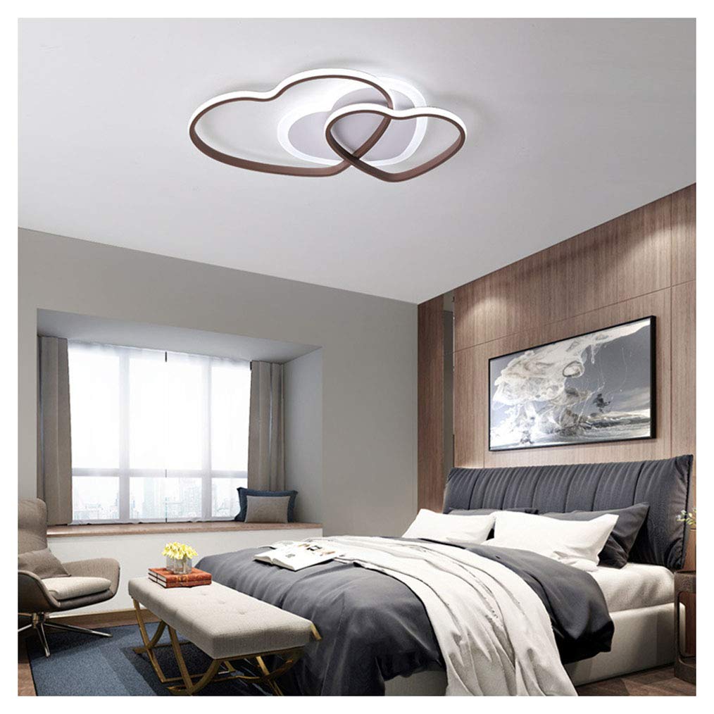 SYMXLED Ceiling Light Heart Design Ceiling Lamp 29W Modern Ceiling Lighting Acrylic Aluminum Lampshade Chandelier Dining Room Living Room Bedroom Children's Room Decoration 43 * 28 * 8cm,White Light