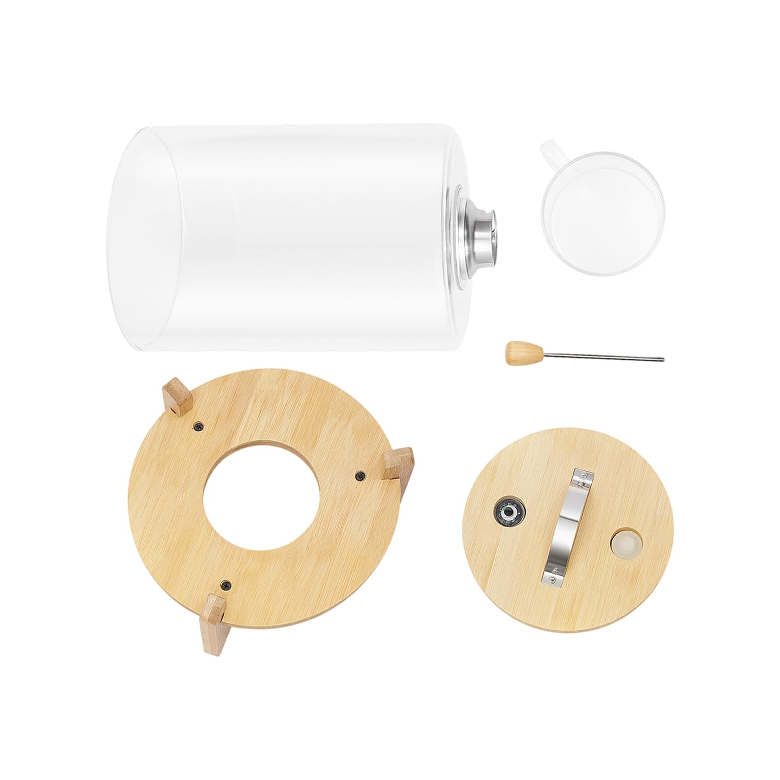 Recipiente para cereales, 7,5 L, dispensador de cereales, dispensador de arroz con vaso medidor, dispensador de alimentos para arroz, harina, nueces, cereales, dulces, comida para gatos y