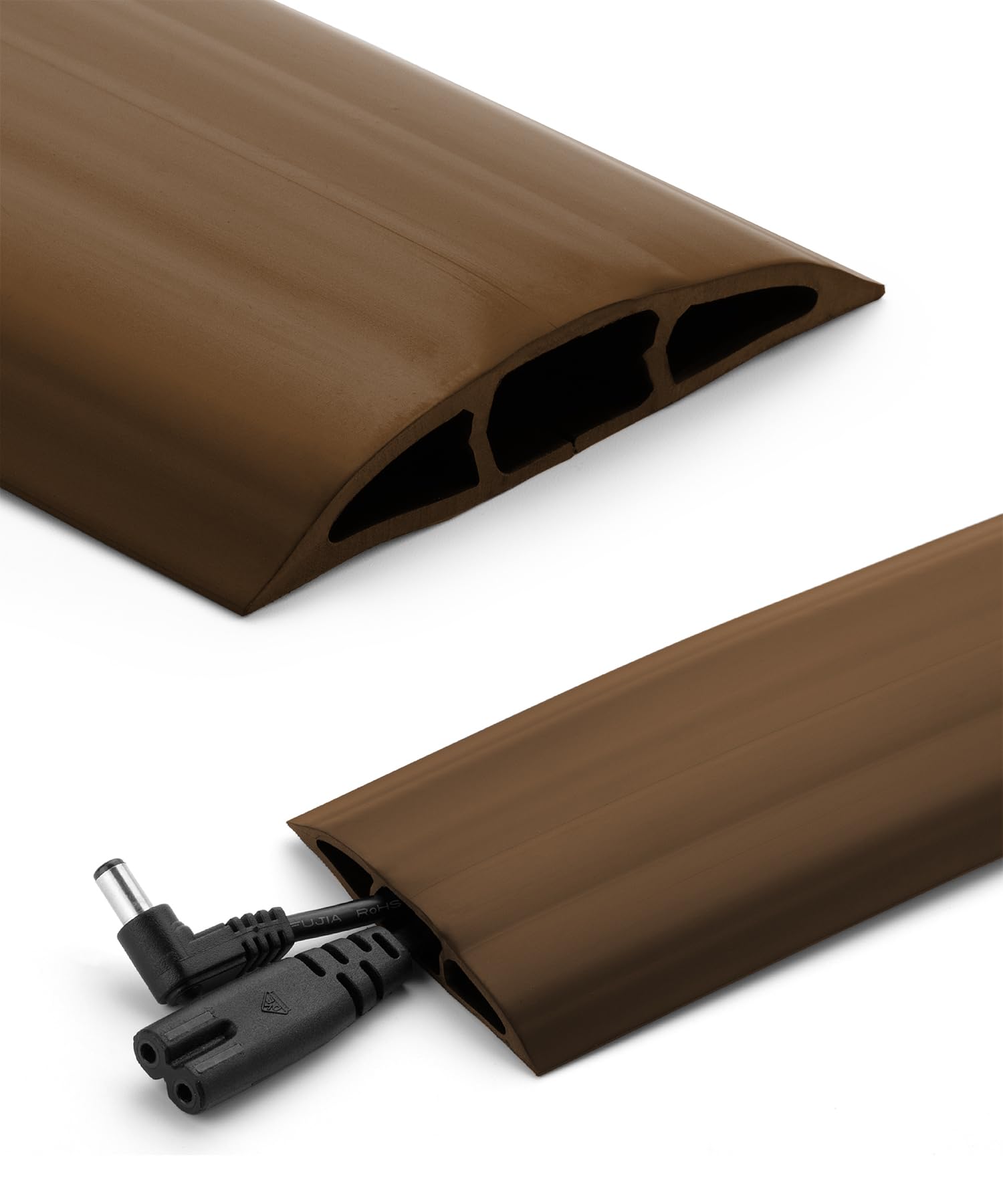 Bates 30ft Floor Cord Cover - Brown Cable Protector and Hider for Extension Cords