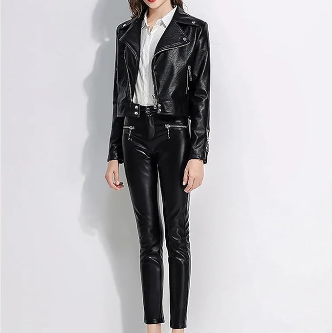 ドレープ 変形 ライダース Amazon | [Rock88] ショート レザー ライダース ジャケット 女性